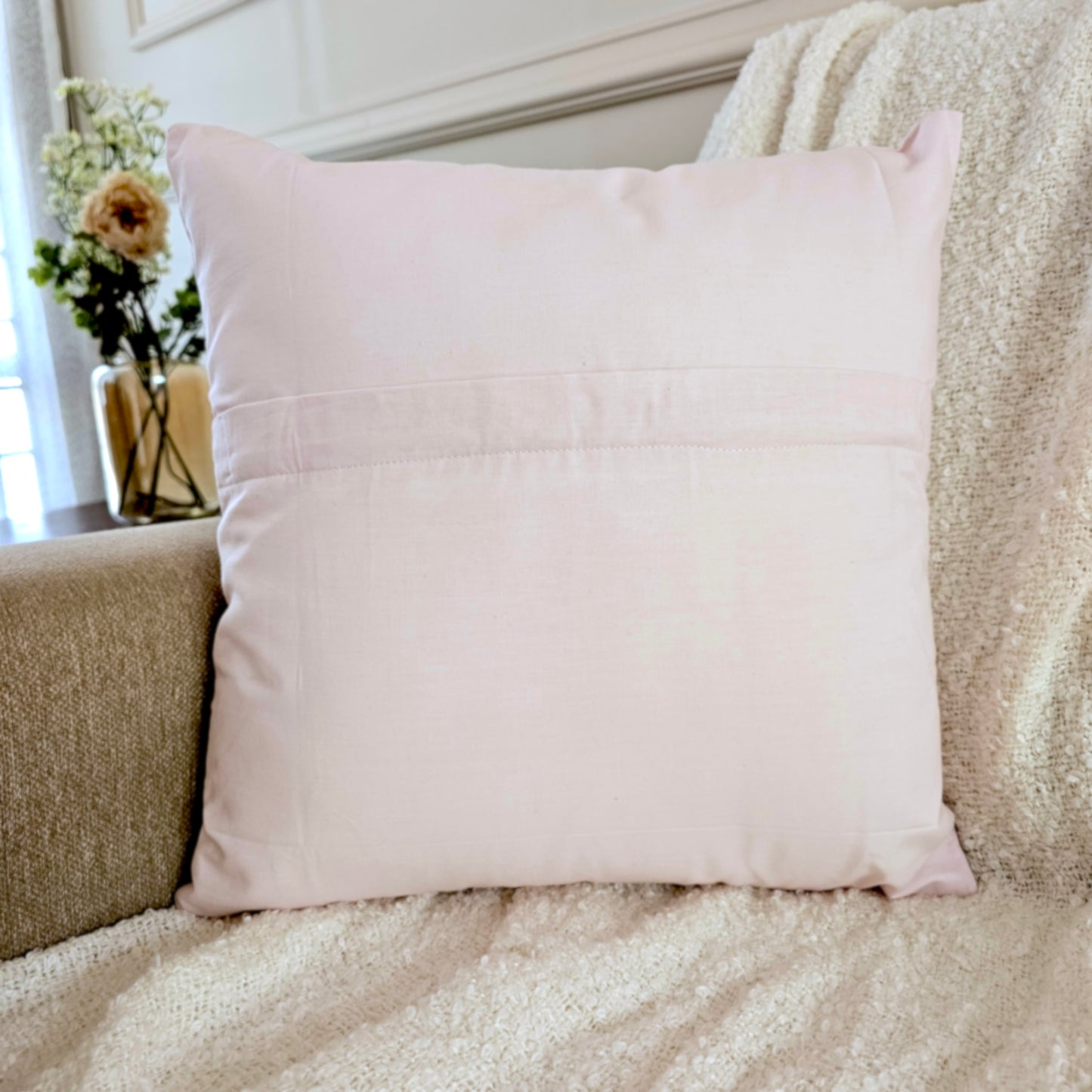 Victorian Rose - Cushion with White Lace