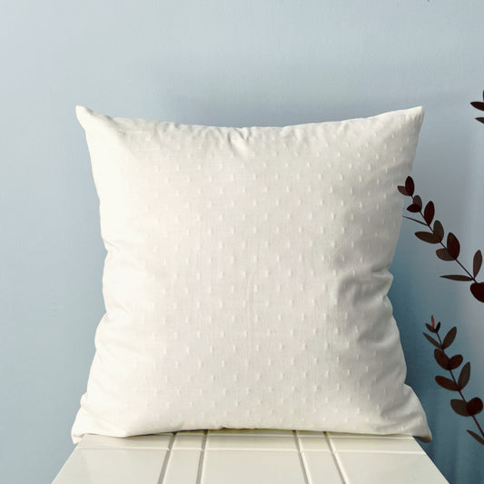 Classic White Cotton Weave Cushion