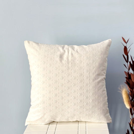 Timeless White - Premium Hakoba Cushion Cover