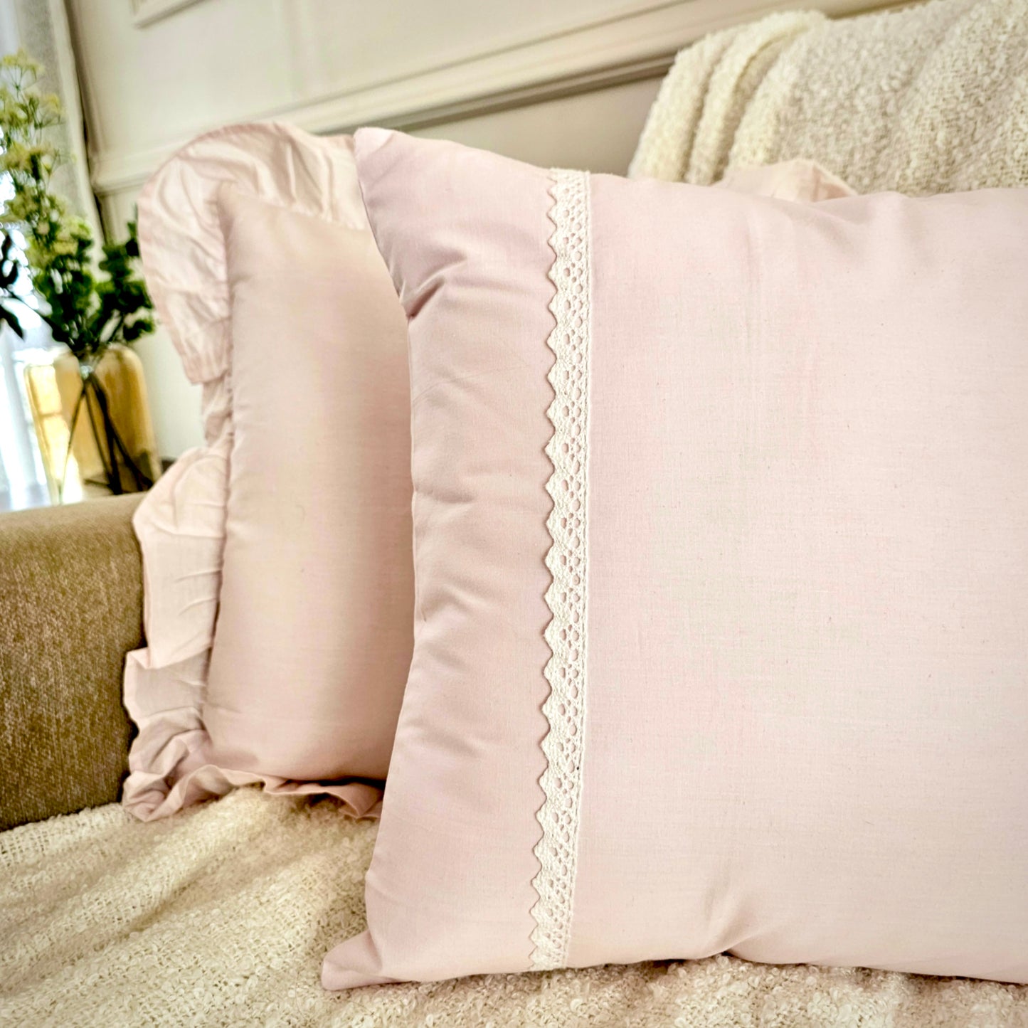 Victorian Rose - Cushion with Frills