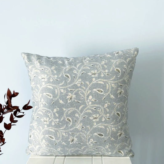 Paisley Royale - Blue Paisley Print Cushion