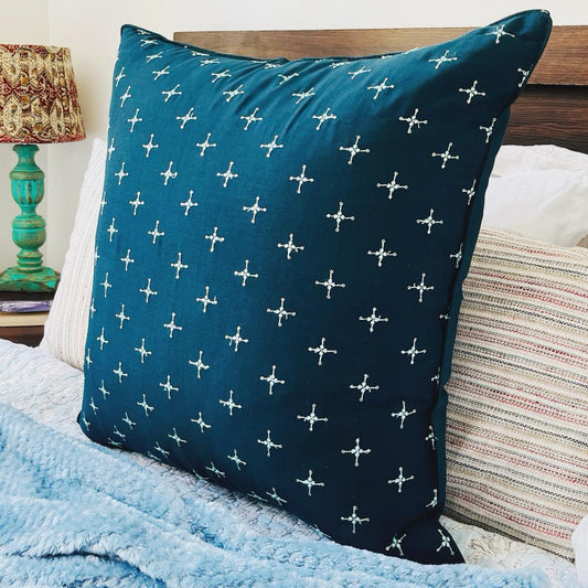 Woodland Whispers - Luxurious Embroidered Jumbo Bed Cushion Cover